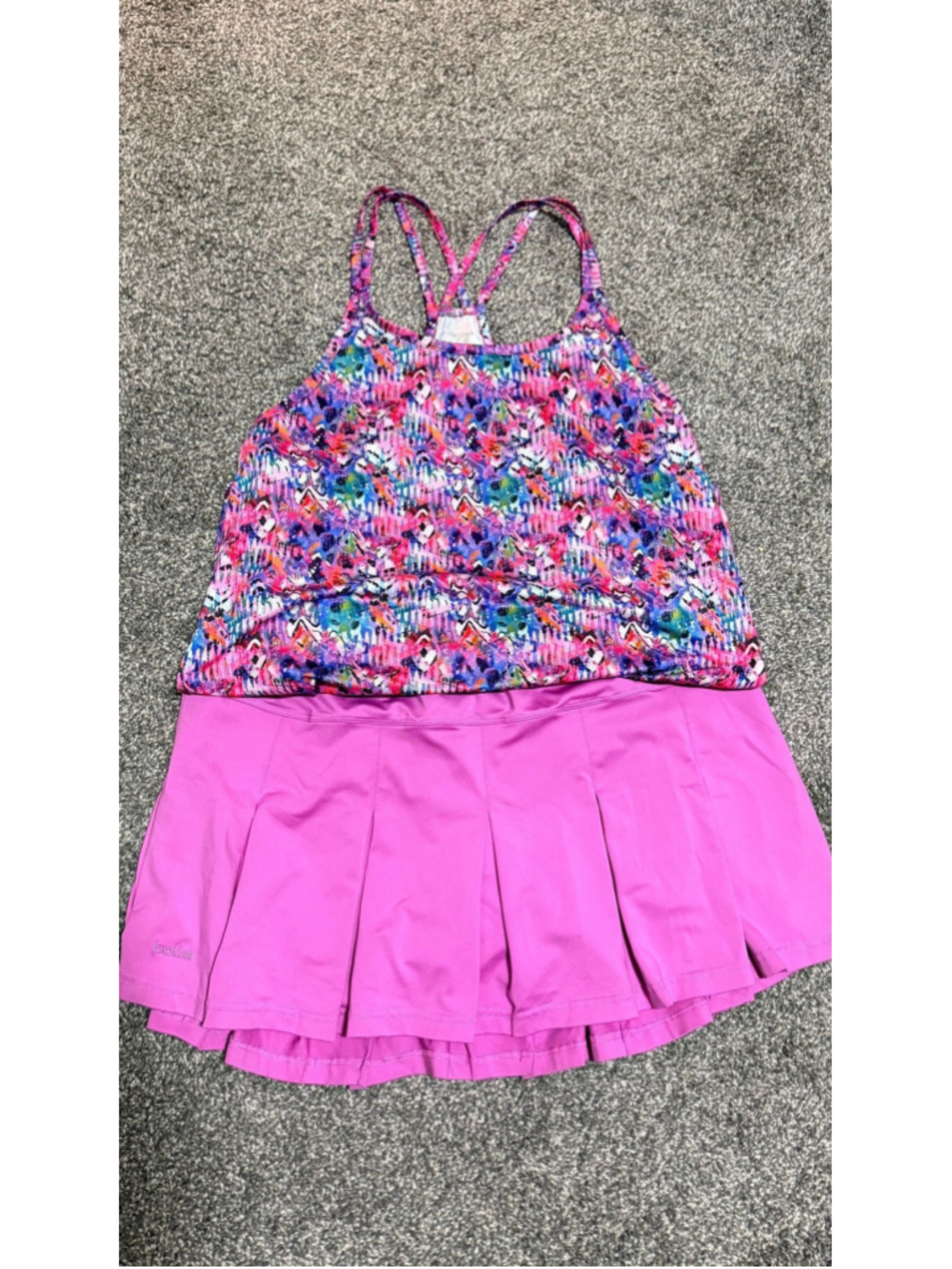 Purple/Pink Skirt + Multi Color Tank set